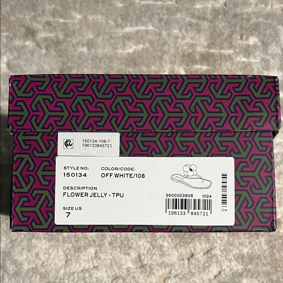 Tory Burch Off White Flower Jelly Sandals - Picture 1 of 3